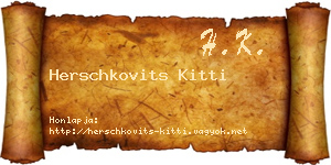 Herschkovits Kitti névjegykártya